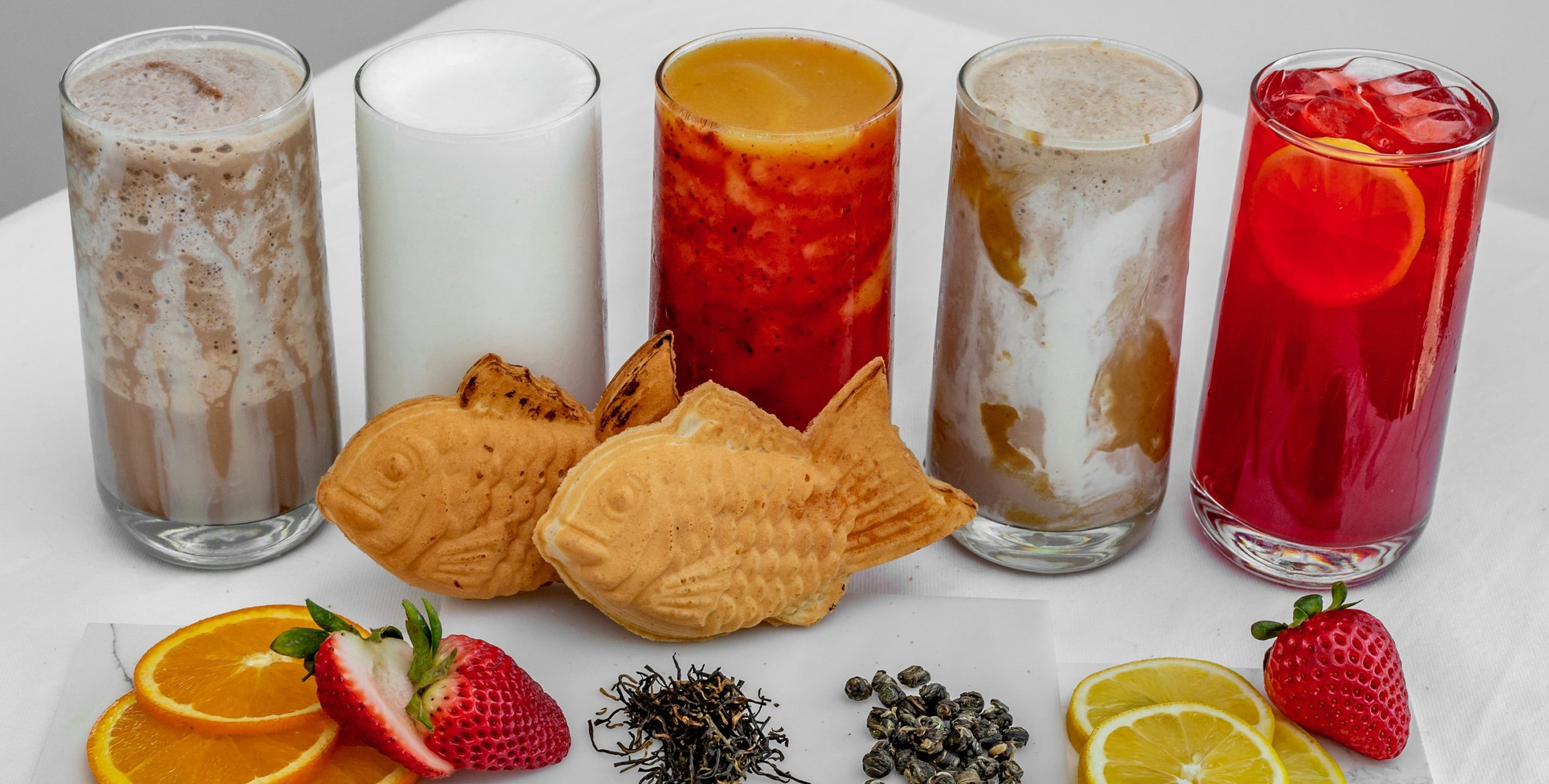 PicoBerry drinks including froyo, boba tea, and specialty beverages